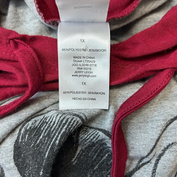 Disney Women’s Long Sleeve Character Graphic ColorBlock Hoodie, size 1X - Picture 7 of 10